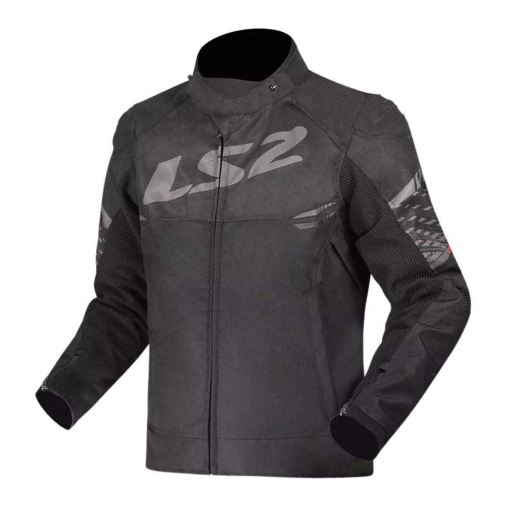 LS2 Apex Men's Waterproof Sport Jacket Black/Dark Grey, motorcycle jacket for naked bike riders in Lebanon