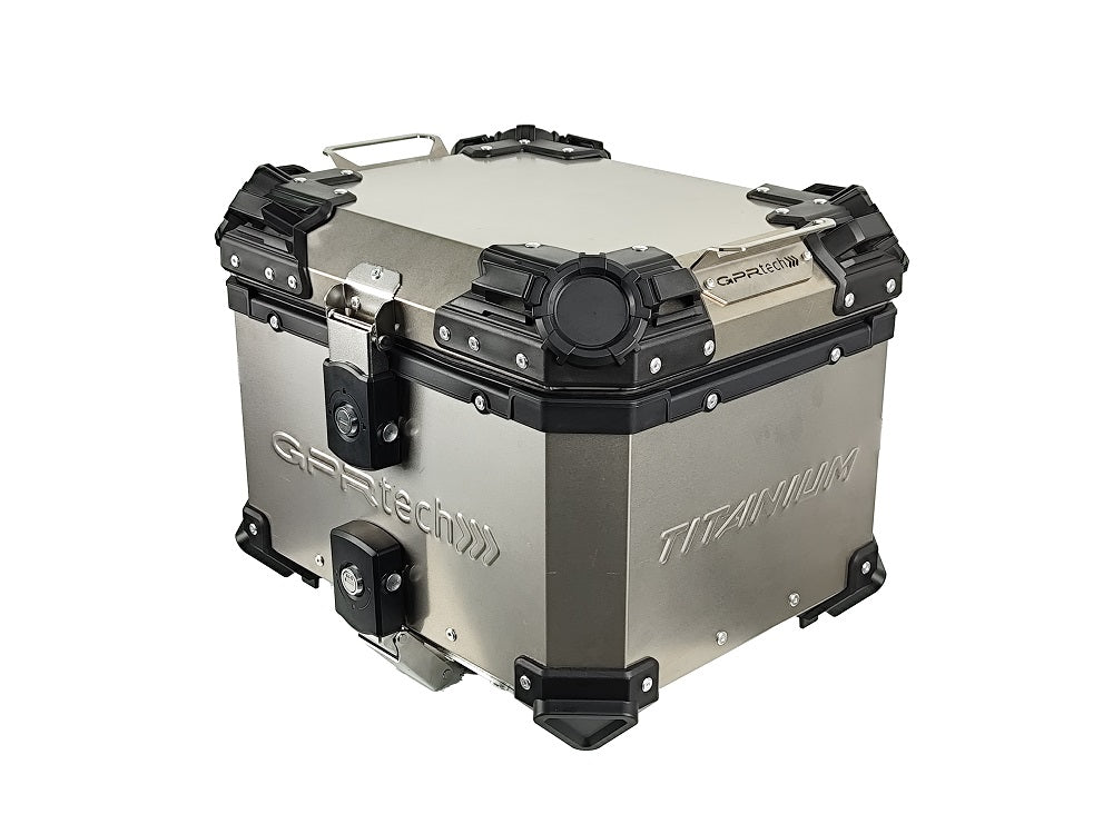 GPR TECH TOP CASE ALPI-TECH 35 LT. TITANIUM – Premium Aluminum Motorcycle Top Case