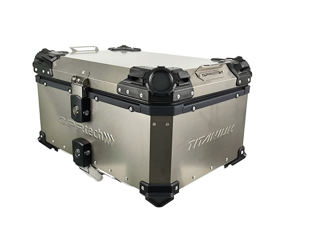 GPR TECH TOP CASE ALPI-TECH 55 LT TITANIUM – Premium Aluminum Motorcycle Top Case