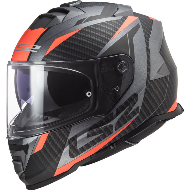LS2 FF800 STORM II 2 RACER MATT TITANIUM ORANGE