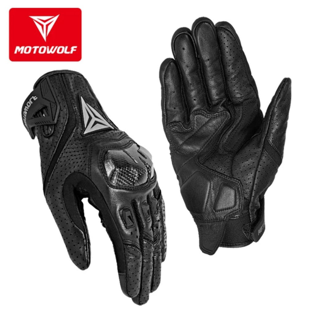 MOTOWOLF “THUNDER” CARBON GLOVES