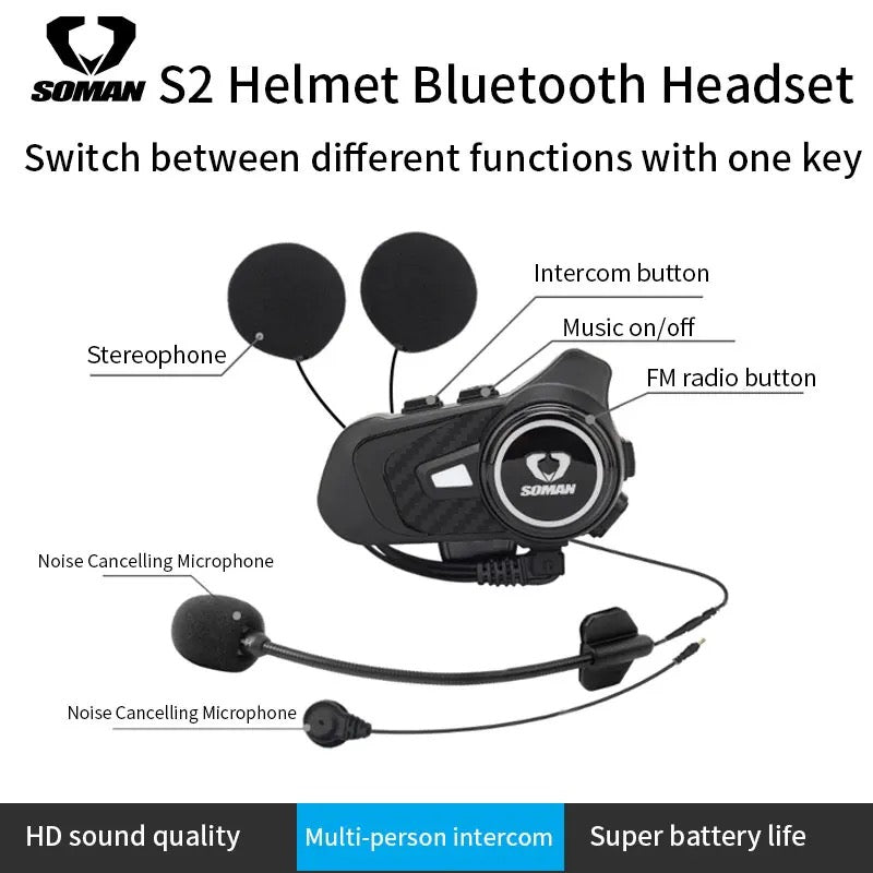 SOMAN S2 BLUETOOTH INTERCOM