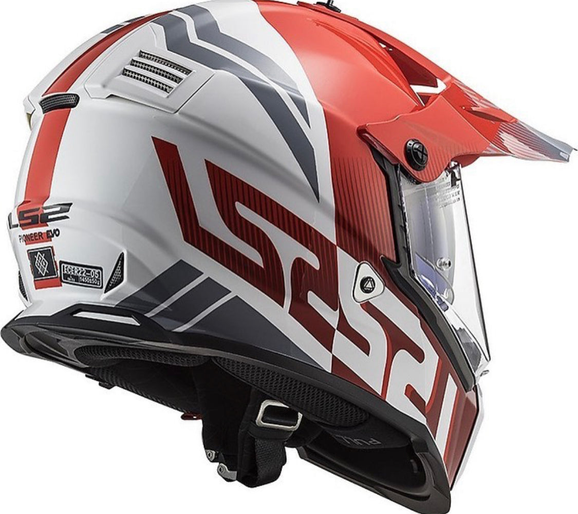LS2 MX436 PIONEER EVO EVOLVE GLOSSY RED WHITE
