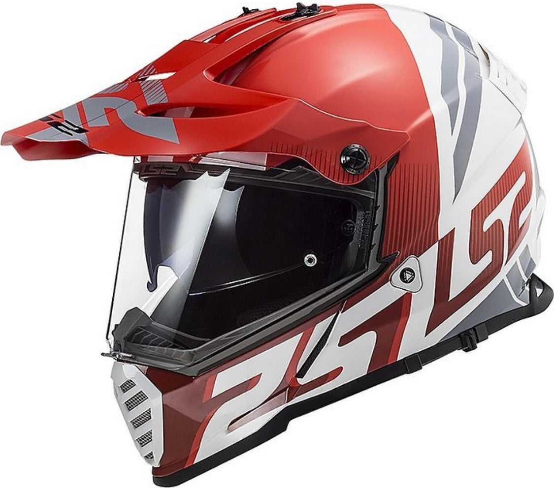 LS2 MX436 PIONEER EVO EVOLVE GLOSSY RED WHITE