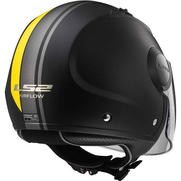 LS2 OF569 AIRFLOW METROPOLIS MATTE BLACK YELLOW