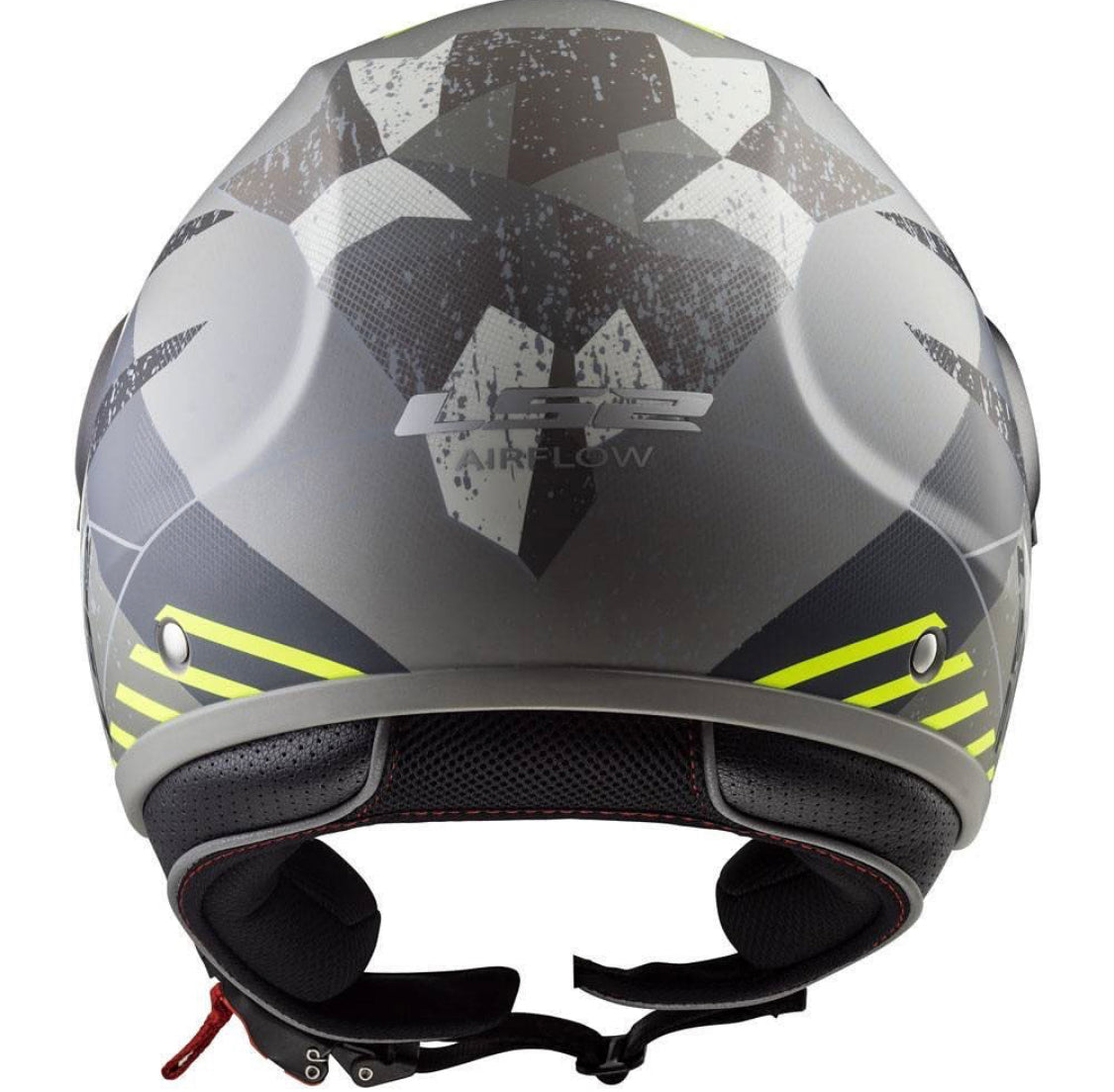 LS2 OF569 AIRFLOW CAMO MATTE TITANIUM YELLOW