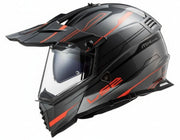 LS2 MX436 PIONEER EVO KNIGHT GLOSSY TITANIUM ORANGE