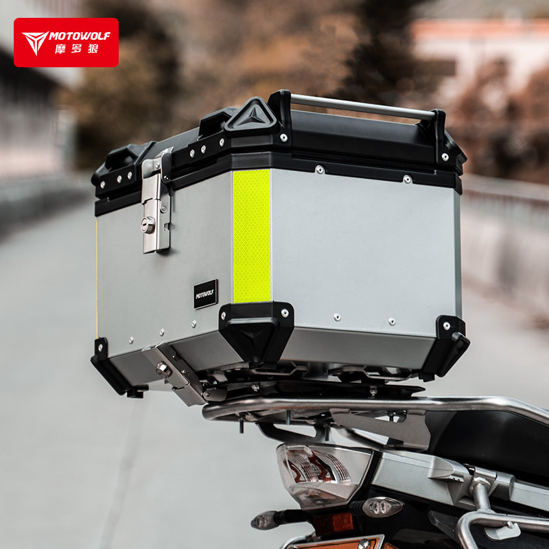 SILVER ALUMINUM TOPCASE 45L
