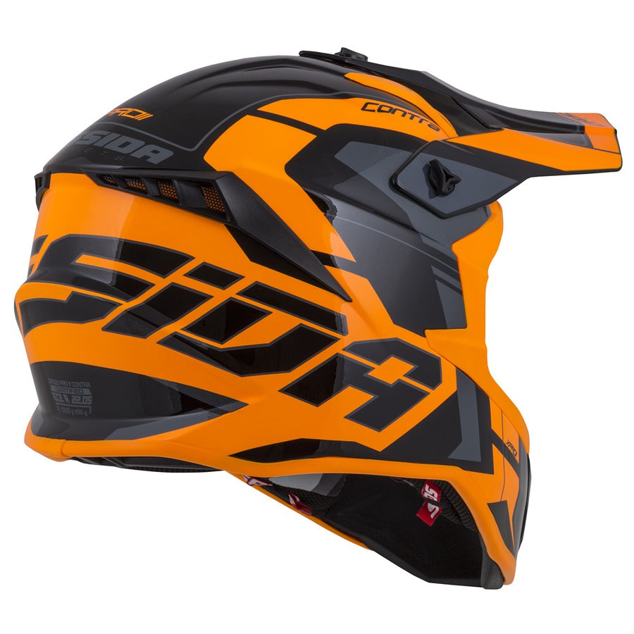 Cassida Cross Pro II Contra Motocross Helmet Orange/Black/Grey