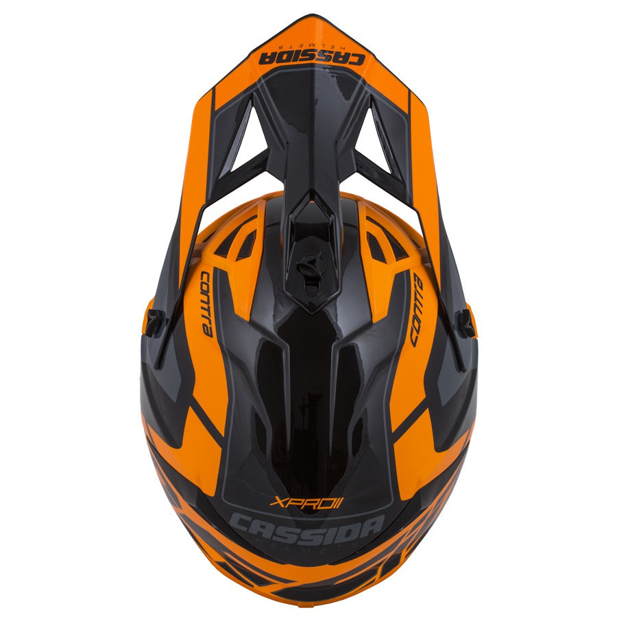 Cassida Cross Pro II Contra Motocross Helmet Orange/Black/Grey