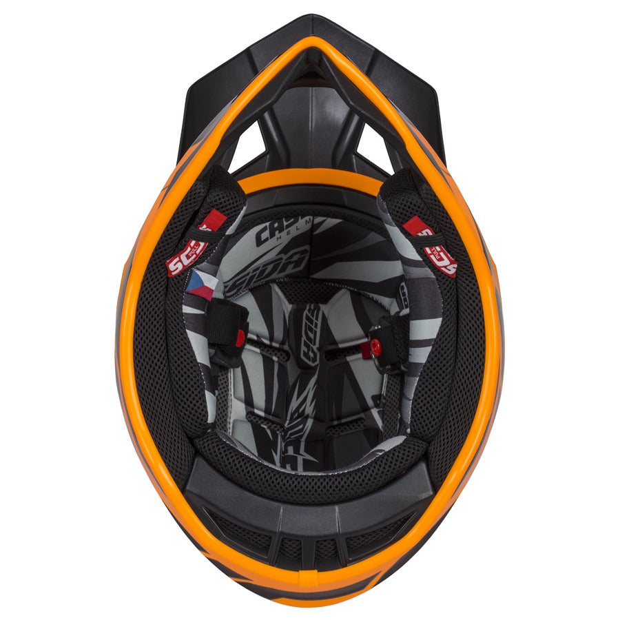 Cassida Cross Pro II Contra Motocross Helmet Orange/Black/Grey