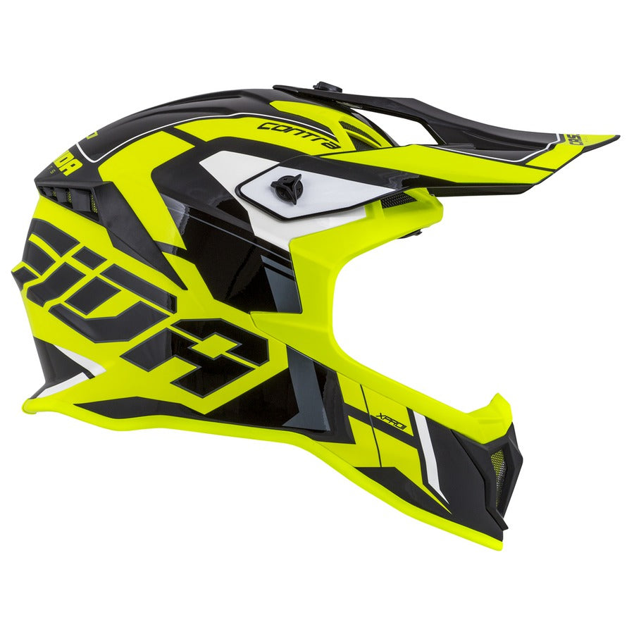 Cassida Cross Pro II Motocross Helmet Yellow Fluo/Black/Grey/White
