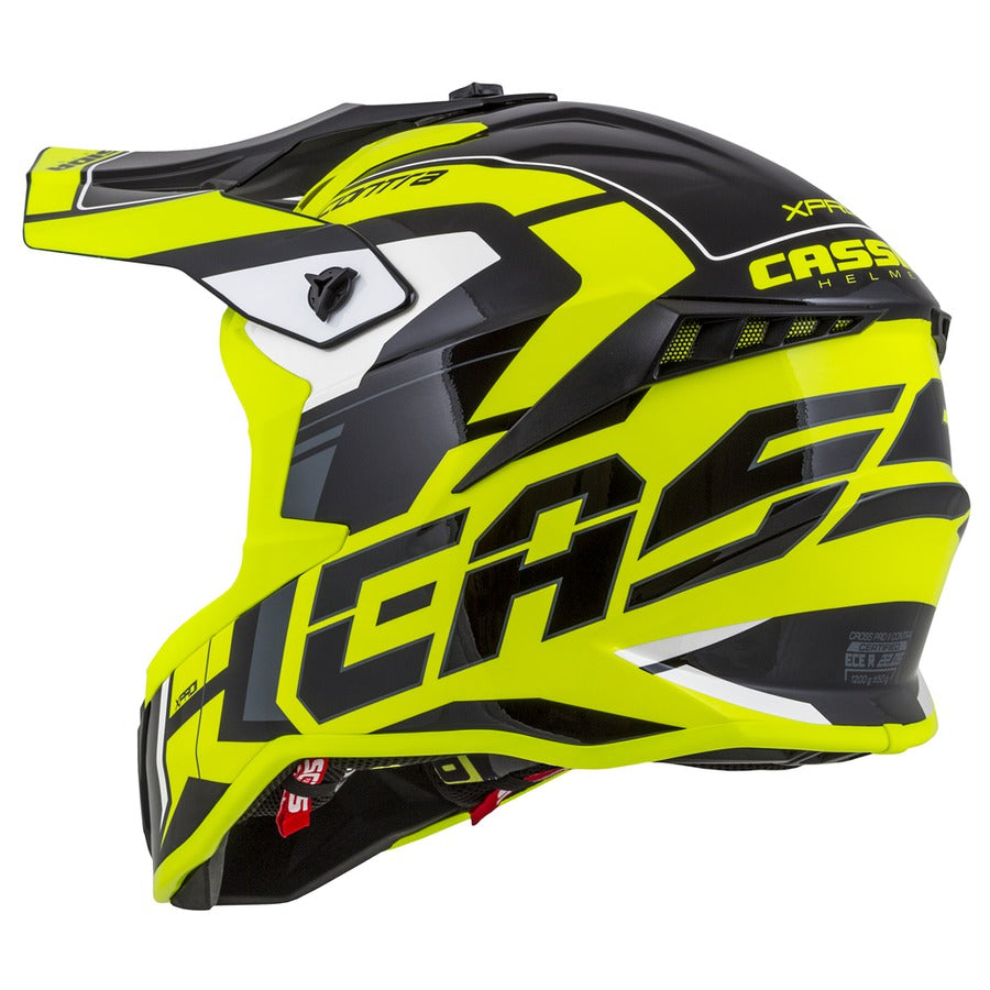 Cassida Cross Pro II Motocross Helmet Yellow Fluo/Black/Grey/White