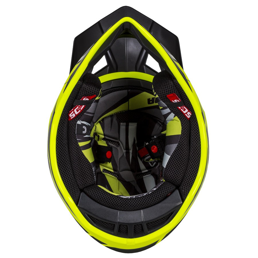 Cassida Cross Pro II Motocross Helmet Yellow Fluo/Black/Grey/White