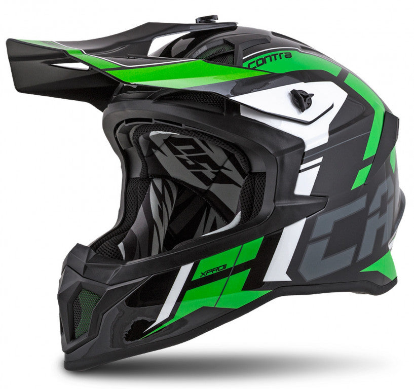 Cassida Cross Pro II Motocross Helmet Green Pearl/Grey/Black/White