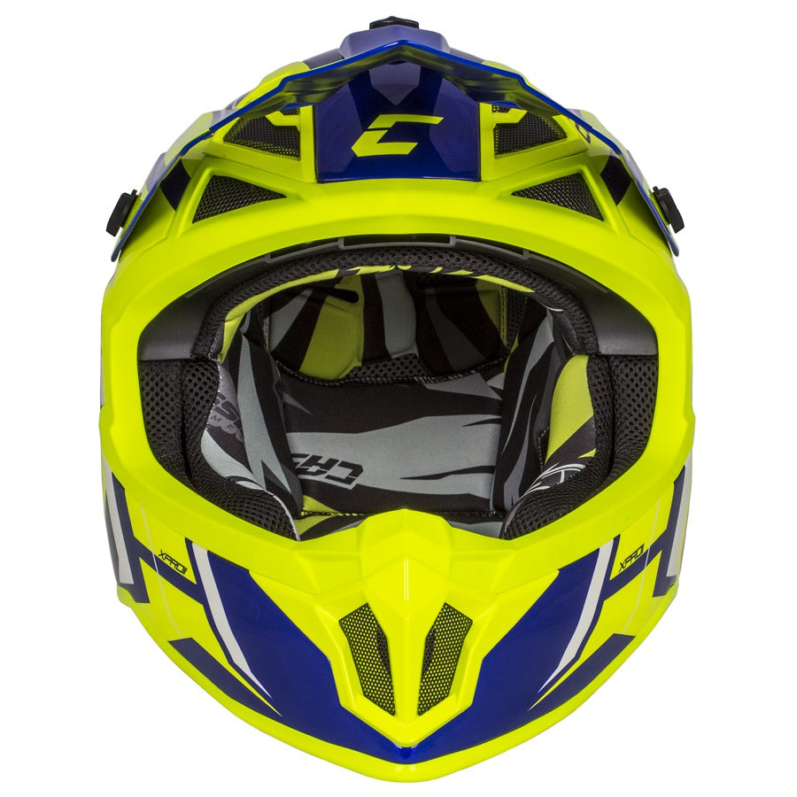 Cassida Cross Pro II Contra Motocross Helmet Fluo Yellow/Blue/Black/White