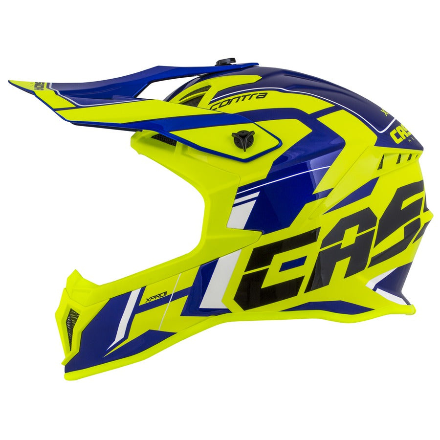 Cassida Cross Pro II Contra Motocross Helmet Fluo Yellow/Blue/Black/White