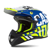 Cassida Cross Cup Sonic Junior Motocross Helmet Matt Blue/Fluo Yellow