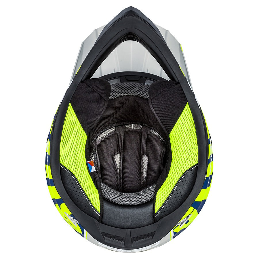 Cassida Cross Cup Sonic Junior Motocross Helmet Matt Blue/Fluo Yellow