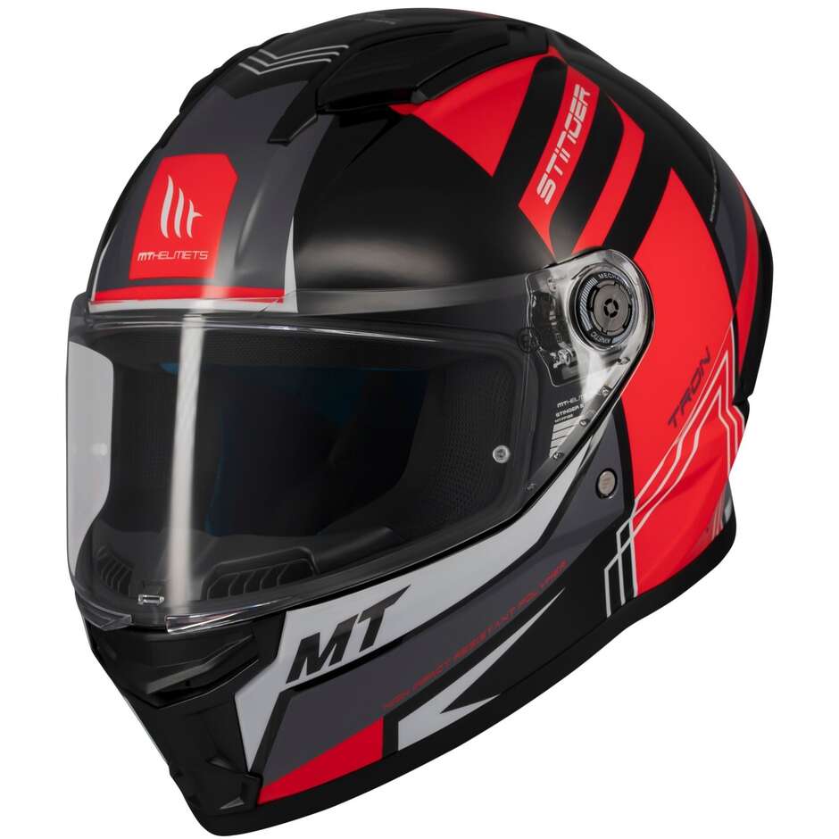 MT STINGER 2 TRON GLOSSY RED BLACK