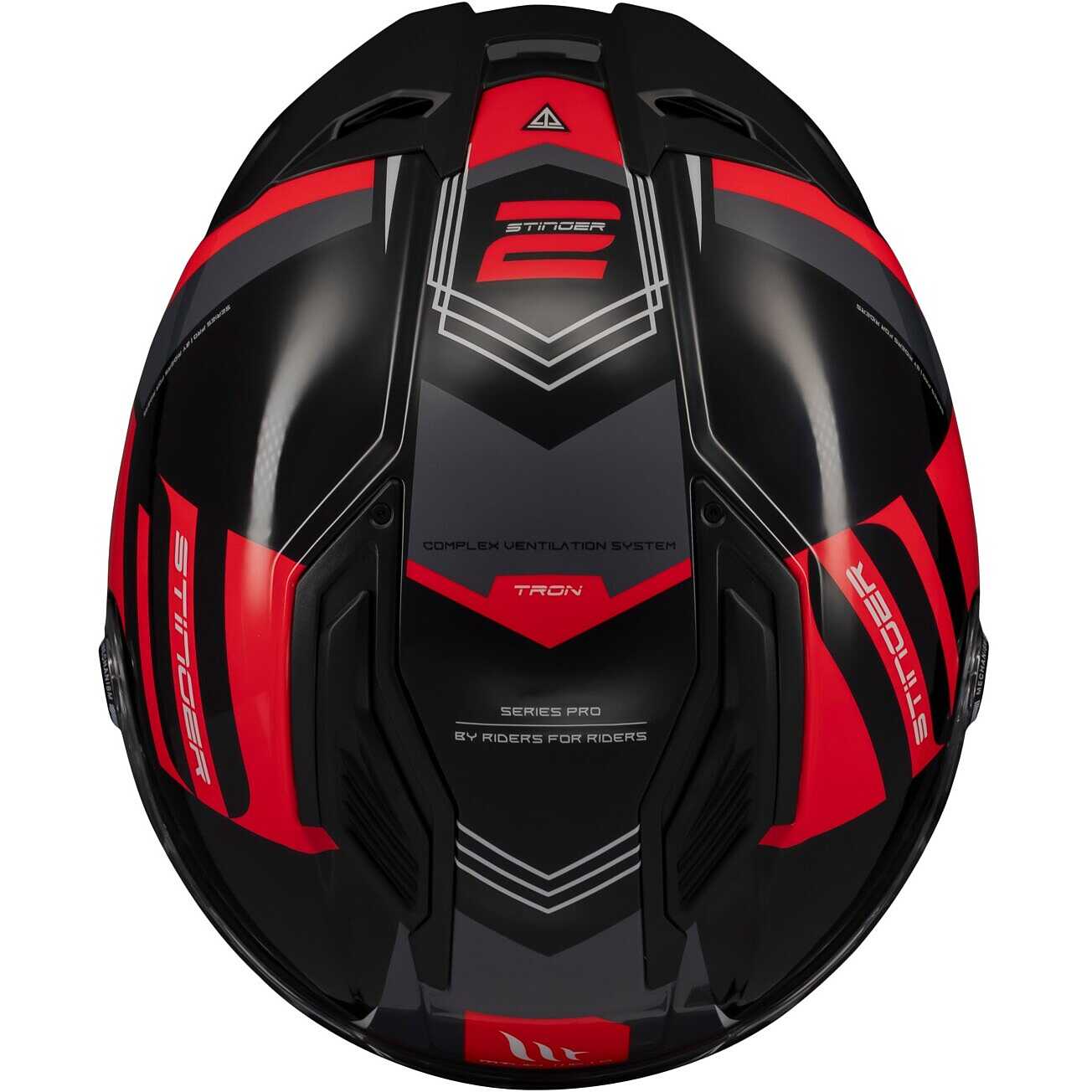 MT STINGER 2 TRON GLOSSY RED BLACK