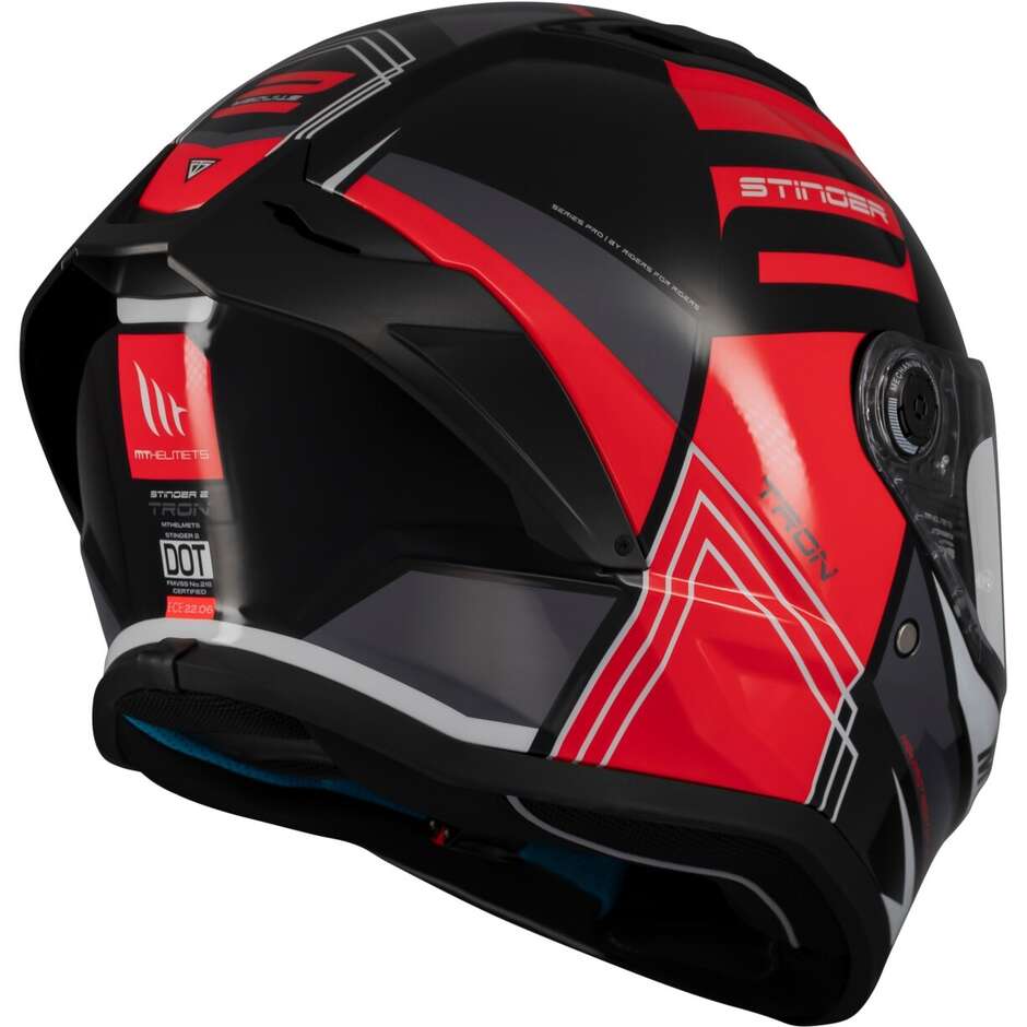 MT STINGER 2 TRON GLOSSY RED BLACK