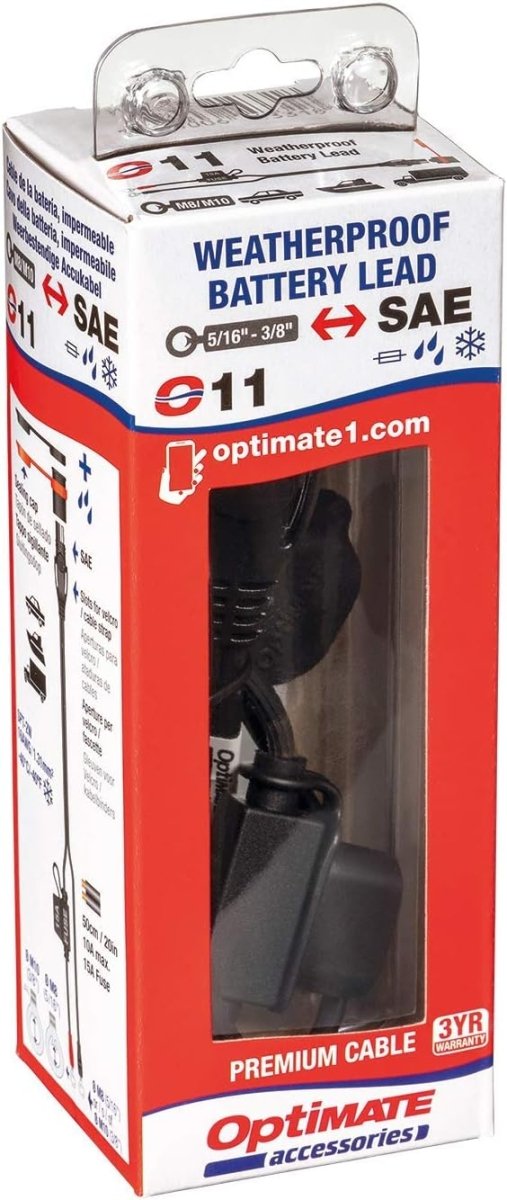OptiMate O-11 Charger Cable, battery charging accessory for riders in Lebanon