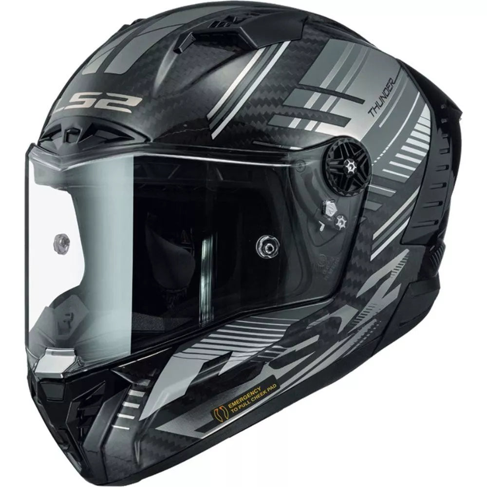 LS2 FF805 THUNDER CARBON VOLT GLOSSY BLACK GREY