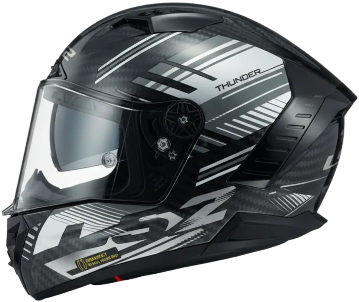 LS2 FF805 THUNDER CARBON VOLT GLOSSY BLACK GREY