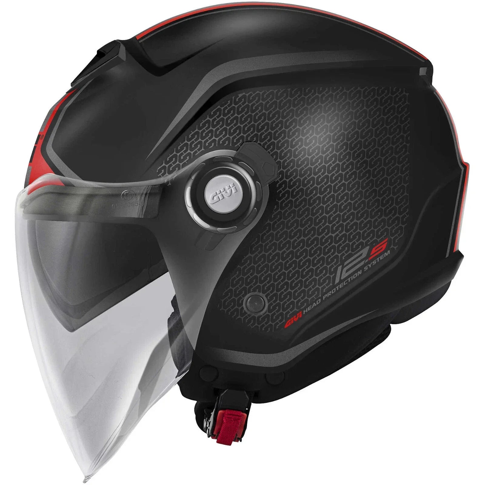 GIVI 12.5 CASCO JET TOUCH BLACK RED