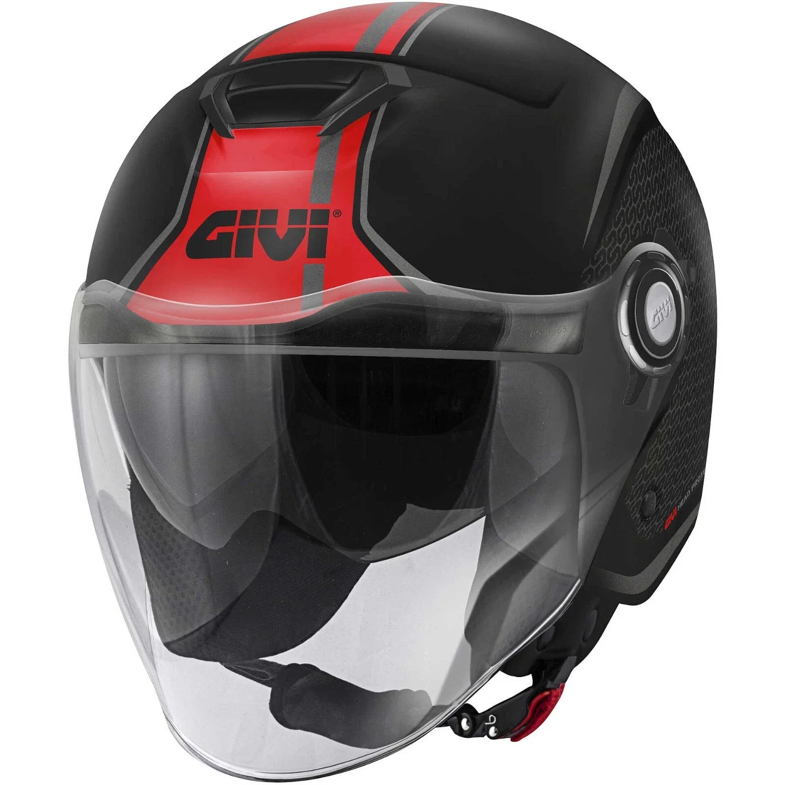 GIVI 12.5 CASCO JET TOUCH BLACK RED