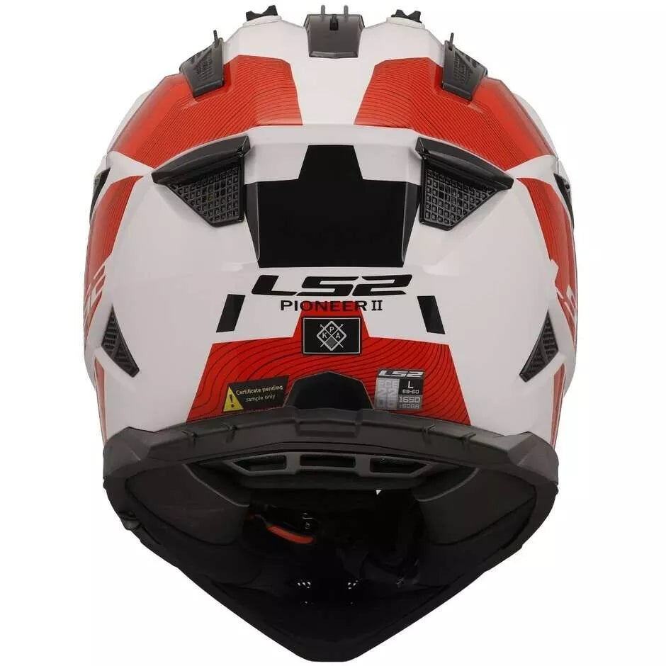 LS2 MX702 PIONEER II 2 HILL GLOSSY WHITE RED