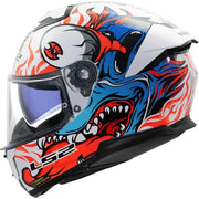 LS2 FF808 STREAM II 2 INFERNO GLOSSY WHITE BLUE