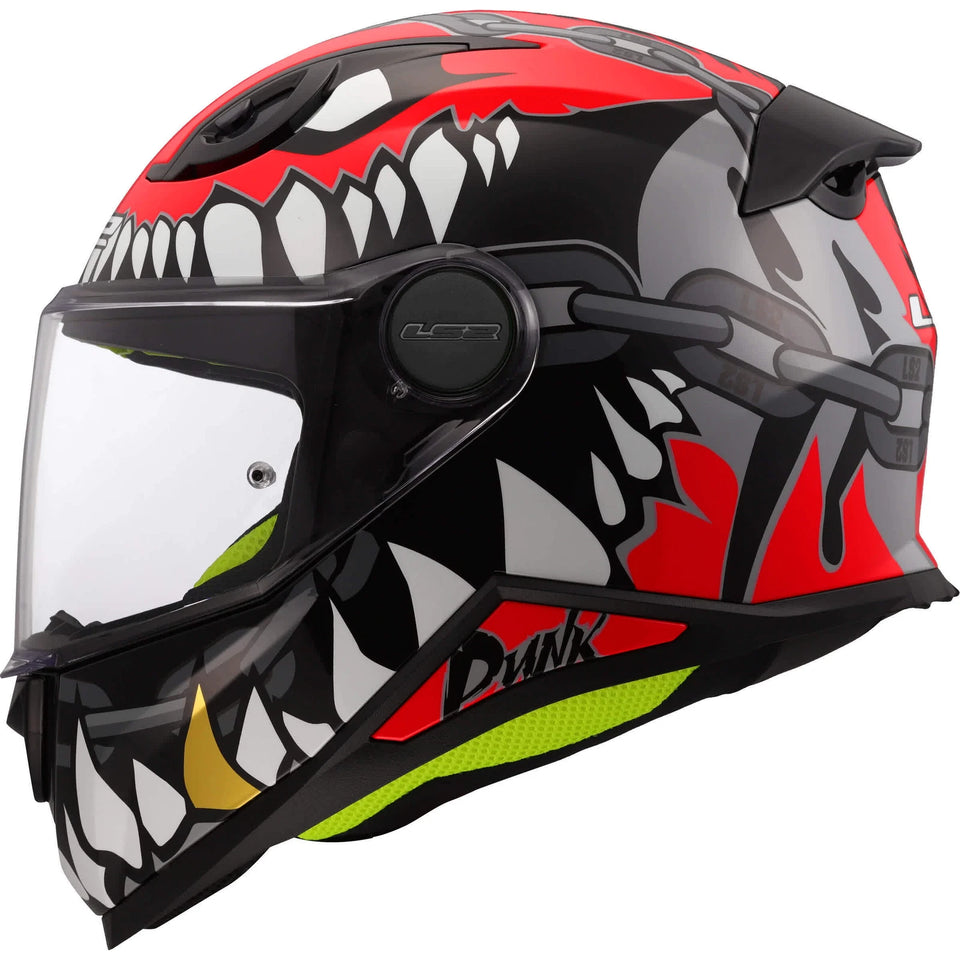 LS2 FF812 Kid Punk Grey/Red, kids helmet for young riders in Lebanon