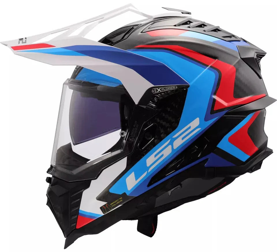 LS2 MX701 EXPLORER CARBON FRONTIER II 2 GLOSSY BLUE