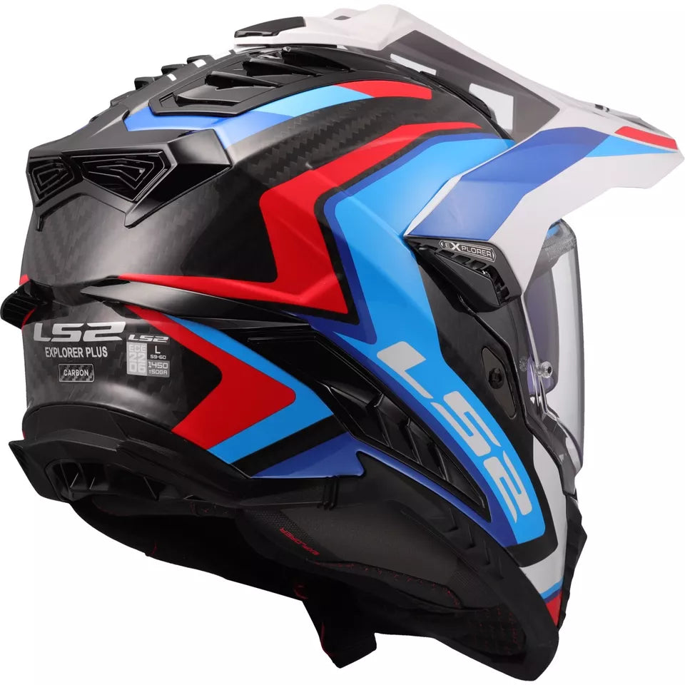 LS2 MX701 EXPLORER CARBON FRONTIER II 2 GLOSSY BLUE