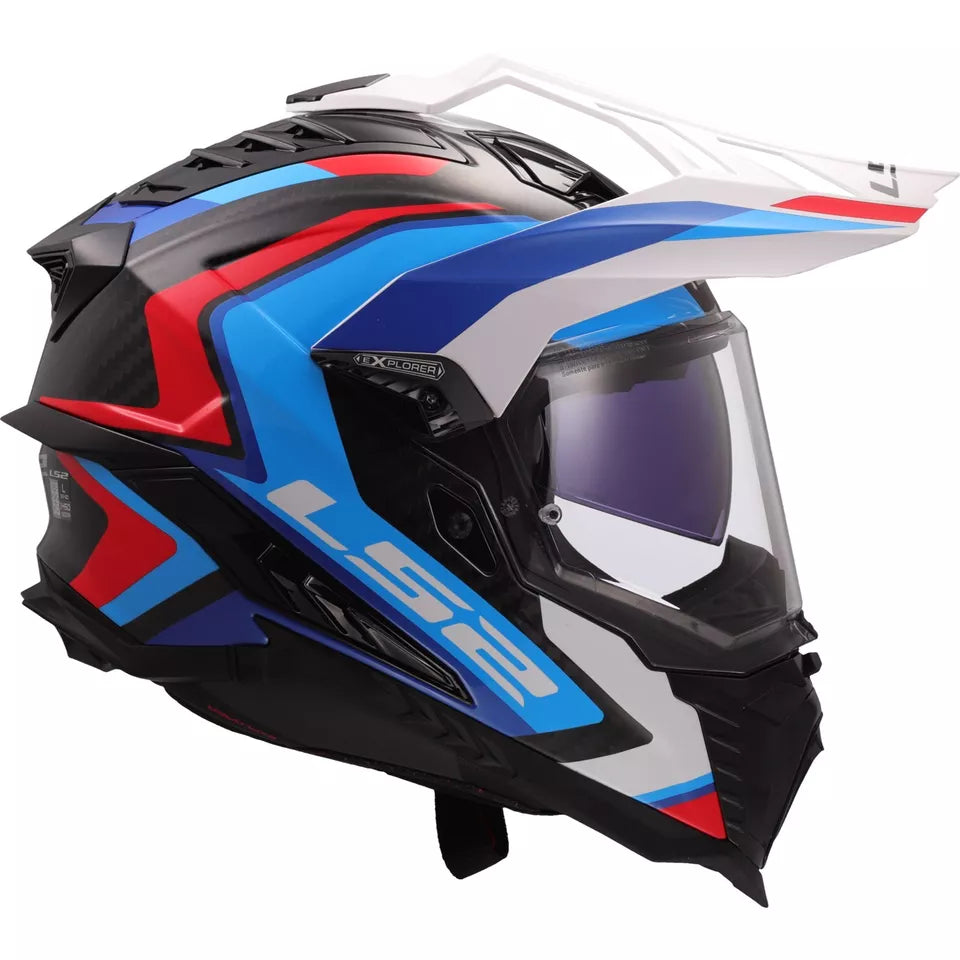 LS2 MX701 EXPLORER CARBON FRONTIER II 2 GLOSSY BLUE