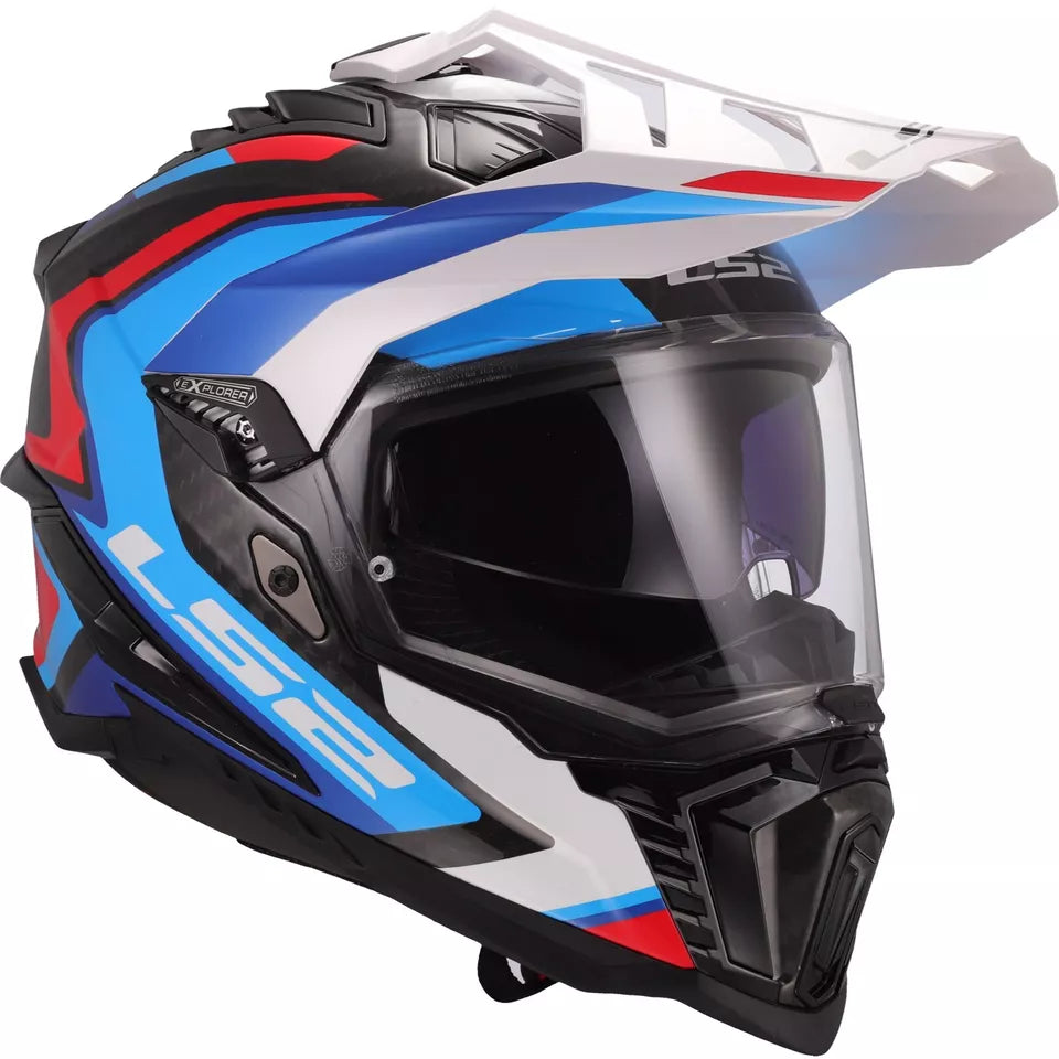 LS2 MX701 EXPLORER CARBON FRONTIER II 2 GLOSSY BLUE
