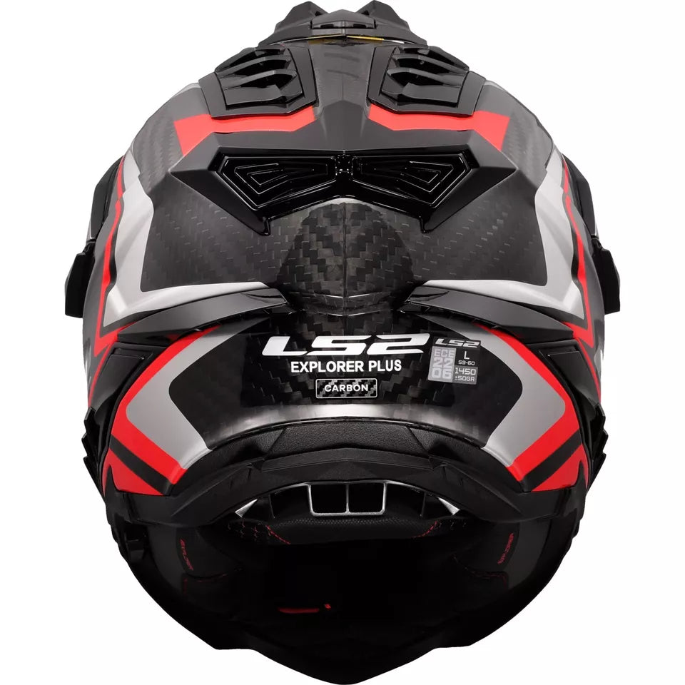 LS2 MX701 EXPLORER CARBON FRONTIER II 2 GLOSSY RED