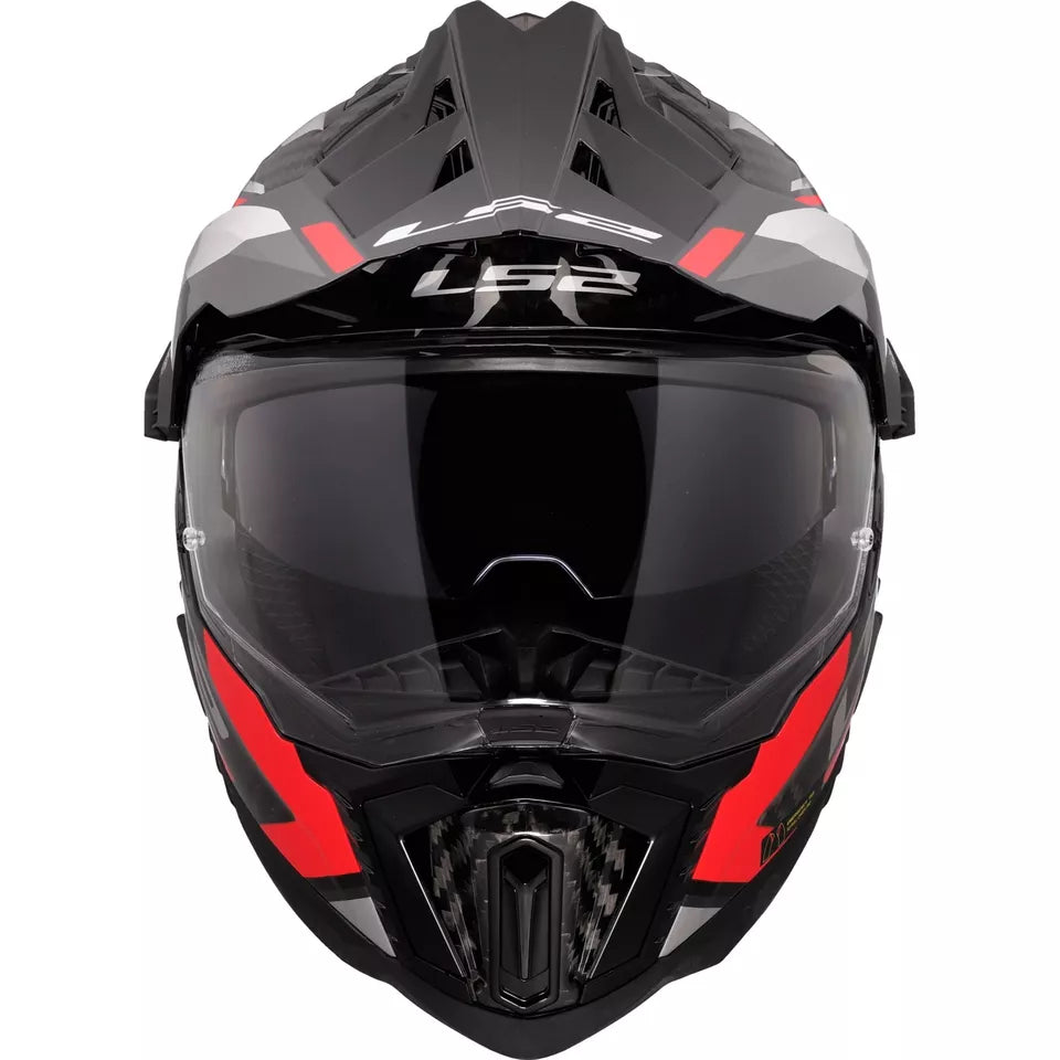 LS2 MX701 EXPLORER CARBON FRONTIER II 2 GLOSSY RED