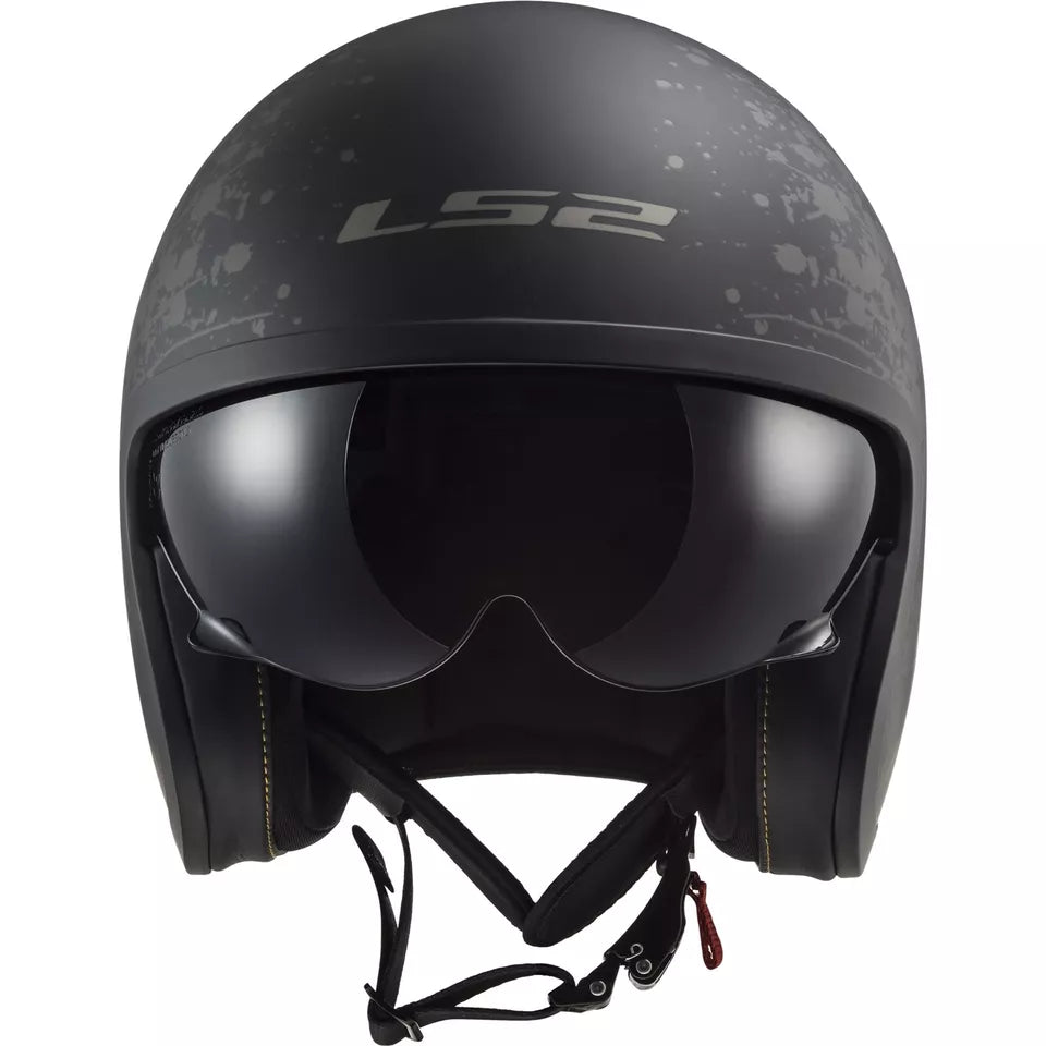 LS2 OF599 SPITFIRE II 2 MATTE BLACK FLAG
