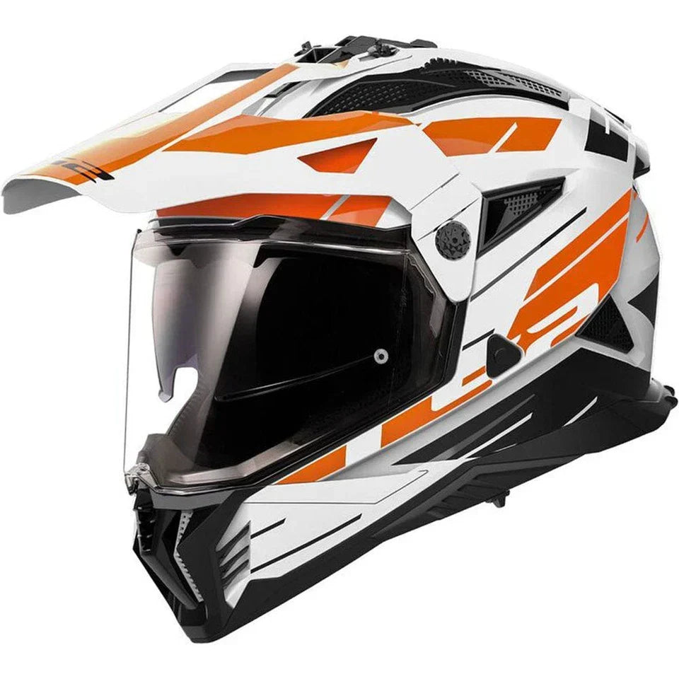 LS2 MX702 PIONEER II 2 NAMIB GLOSSY WHITE ORANGE