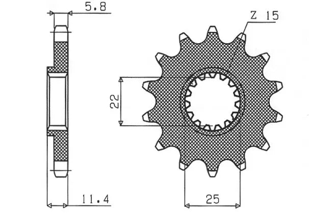 Sunstar Front Sprocket 520 16T 36016 - view 2