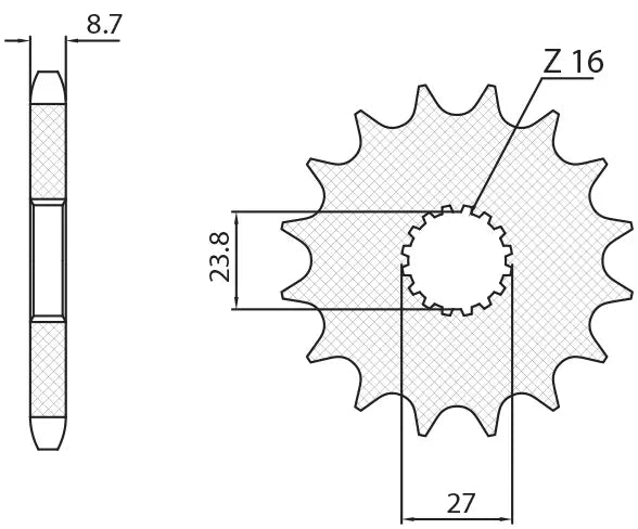 Sunstar Front Sprocket 530 15T 57015 - view 2