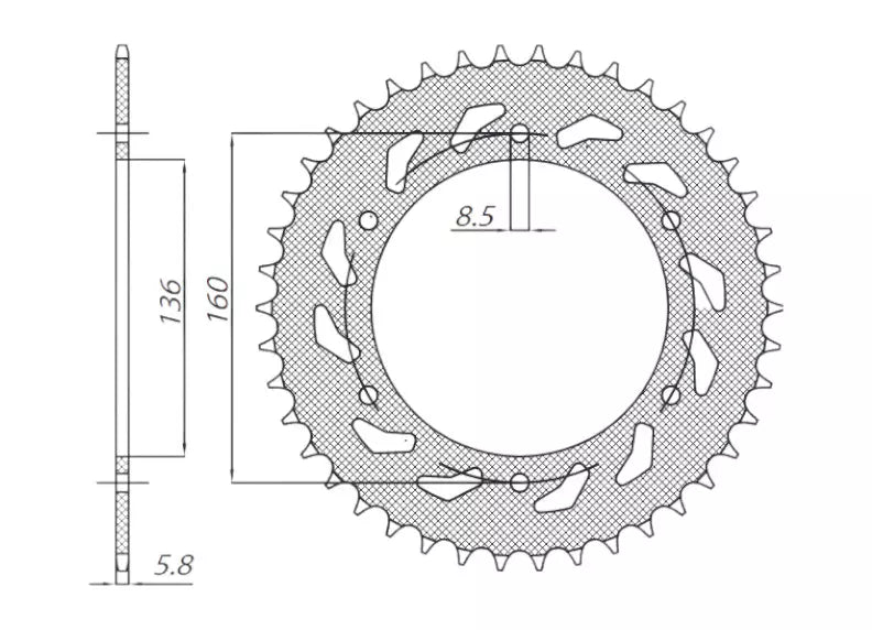 Sunstar Rear Steel Sprocket 520 47T 1-3637-47 - view 2